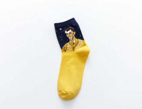 Artistic famous oil painting polyester socks
